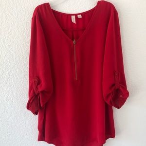 Tacera Woman’s Red blouse. Size Large
